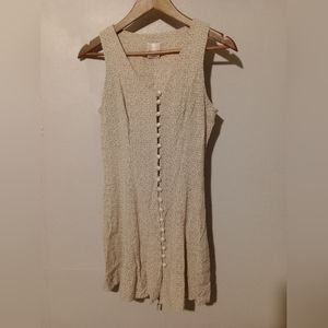 Vintage Bentley Daisy Corset Tie Back Button Down Mini Dress